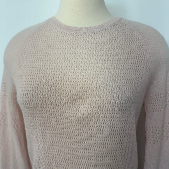 Minnie Rose Cashmere Sweater Crewneck Pullover Light Pastel Pink | Size Small - Picture 2 of 8